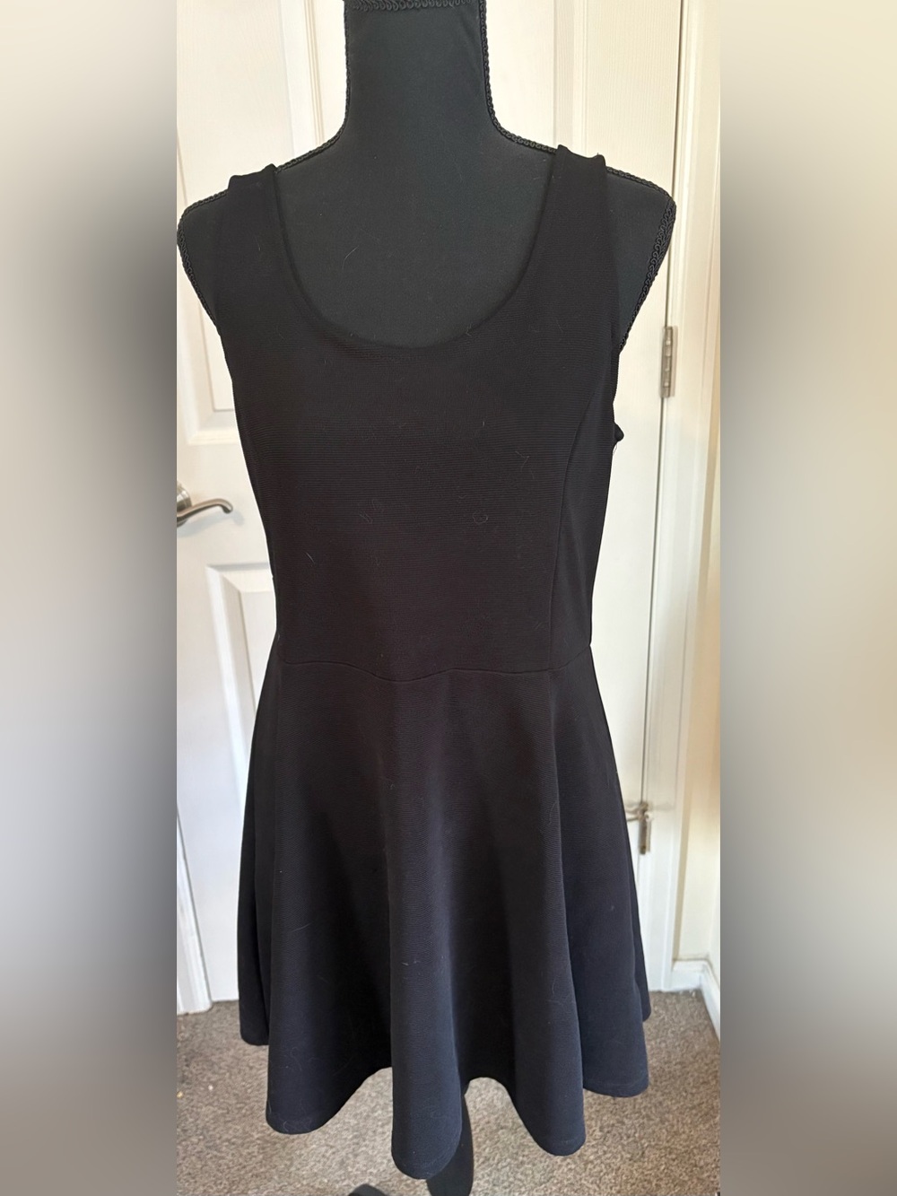 H&M Classic Black Sleeveless Fit-and-Flare Dress